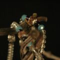 Handcrafted Thangka Pendant Inspired by Vajrapāṇi (Wrathful Protector Form) – Blue Guardian Buddhist Iconography - Image 5