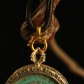 Handcrafted Circular Mantra Mandala Thangka Pendant Necklace – Traditional Tibetan Buddhist Sacred Symbol Art, Ideal for Collection & Decoration - Image 3