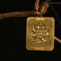 Handcrafted Elephant-Seated Deity Thangka Pendant Necklace – Traditional Tibetan Buddhist Art Piece, Ideal for Collection & Decoration - Image 3