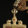 Handcrafted Thangka Pendant Inspired by Yellow Jambhala – Buddhist Wealth Guardian Iconography - Image 4