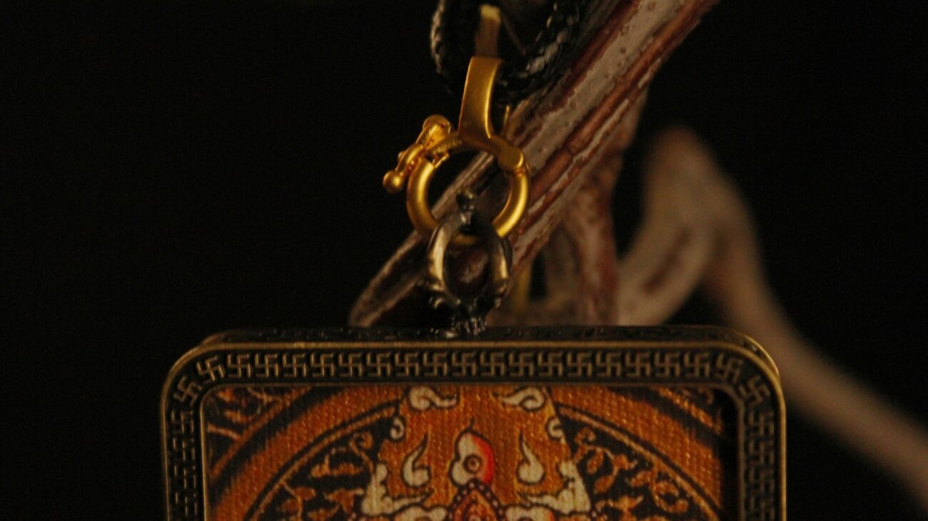 Handcrafted Wrathful Deity Thangka Pendant Necklace: A Collectible Tibetan Buddhist Art Piece 4 - Tanfog