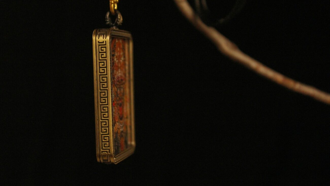Handcrafted Wrathful Deity Thangka Pendant Necklace: A Collectible Tibetan Buddhist Art Piece 6 - Tanfog