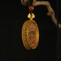 Handcrafted Thangka Pendant Inspired by Yamantaka – Wrathful Guardian Iconography - Image 2