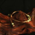 The "Forest Spirit": Green Jade & Botanical Dainty Bracelet | Spiritual Renewal & Vitality (Hand-Woven) - Image 3