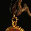 The "Compassionate Heart": Chenrezig Round Necklace | Love & Kindness (Red Background) - Image 3