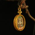The "Emerald Compassion": Chenrezig Round Necklace | Inner Peace (Green Background) - Image 4