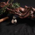 The "Wealth Guardian" Spud: Raw Pyrite Crystal Potato with Black Cat Sprite (Abundance & Protection) - Image 3