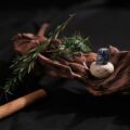 "Wise Potato": Natural Lapis Lazuli/Sodalite Crystal Potato | Desktop Ornament to Enhance Intuition and Concentration (Study Companion/Calming/Intuition/Throat Chakra) - Image 4