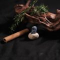 "Wise Potato": Natural Lapis Lazuli/Sodalite Crystal Potato | Desktop Ornament to Enhance Intuition and Concentration (Study Companion/Calming/Intuition/Throat Chakra) - Image 2