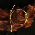 The "Eternal Sunshine": Yellow Jade & Botanical Flower Dainty Bracelet | Solar Plexus Healing (Hand-Woven) - Image 6