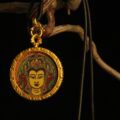 "Jade Gaze": Manjushri Bodhisattva Circular Necklace | Swift Protection (Portrait) - Image 2