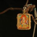 The "Sword of Wisdom": Manjushri Thangka Locket | Gold & Crystal Gau Box (Intellect & Clarity) - Image 4