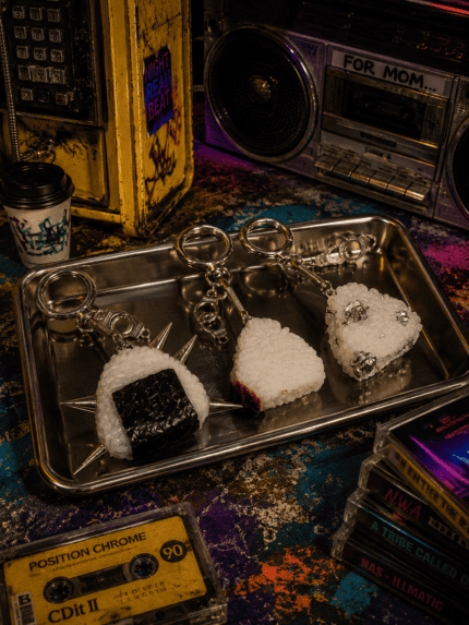 Triangular Rice Ball Keychain / Bag Charm|One Bite of Rice. Full Dose of Comfort.