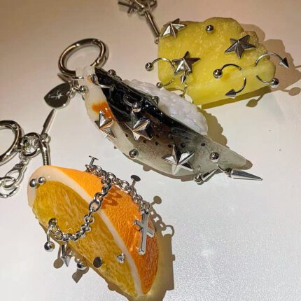 Sea Bream Sushi Keychain / Bag Charm|Edible art, reborn in metal.