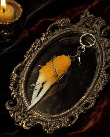 Crab Pincer Keychain / Bag Charm|"Golden crunch, armored with spikes. Seafood, but make it punk. - Materials & construction