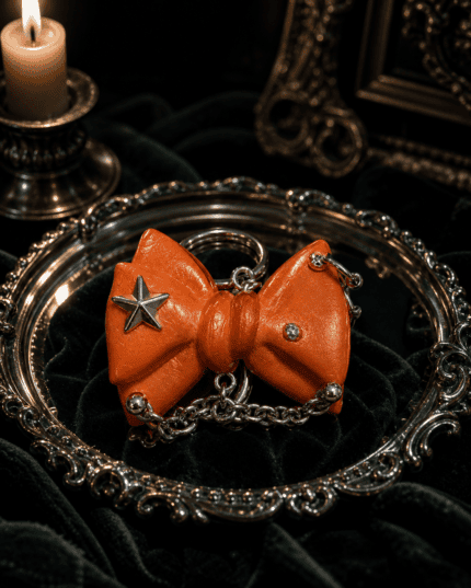 Bow Pretzel Keychain / Bag Charm|"Golden-baked comfort, stitched with industrial metal.