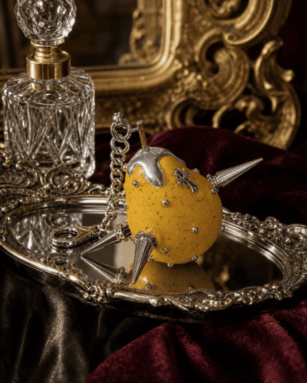 Complete Yellow Pear Keychain / Bag Charm|Forbidden Harvest. Metal Edge.