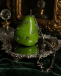 1:1 Green Pear Pendant / Ornament|Rustic sweetness, pierced by metal thorns
