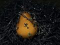 1:1 Yellow Pear Pendant / Ornament|Ripe to the point of decay. Caged in barbed wire. Two ways to fall. - Image 6