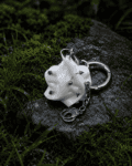Cream Flower Keychain / Bag Charm|Sweetness with an Edge. Pure White Rebellion. - Image 4