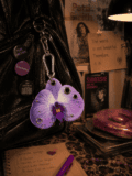 Phalaenopsis Orchid Keychain / Bag Charm|Unleash Your Inner Rebel with Our Artisanal Cyber-Orchid Charm. - Image 6