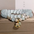 Blue Cat's Eye Horse Bracelet - Peace & Intuition Amulet