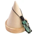 Handcrafted Natural Fluorite Crystal Point Wrapped Pendant - Image 4