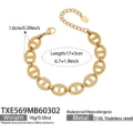 Tanfog 18K Gold Plated Stainless Steel Jewelry Set | Tarnish-Free CZ Link Collection - Image 6