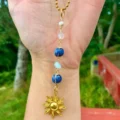 Tanfog Celestial Sun & Moon Crystal Car Hanging Charm | Vintage Astral Travel Amulet - Image 2