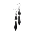 Tanfog Gothic Bat Teardrop Earrings  Vampire Aesthetic Dark Red Dangles - Image 5
