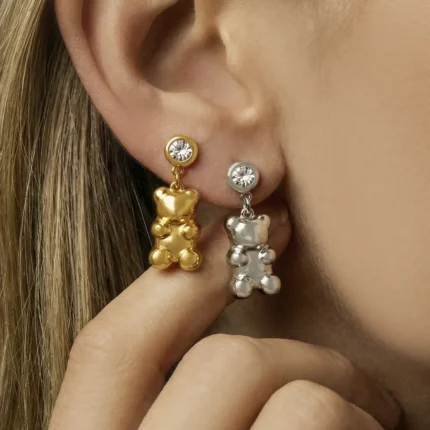 Tanfog Gummy Bear Drop Earrings | Tarnish-Free Stainless Steel Office Jewelry