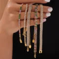 Tanfog Tarnish-Free Titanium Steel Tennis Bracelet | Waterproof CZ Link Bracelet - Image 2